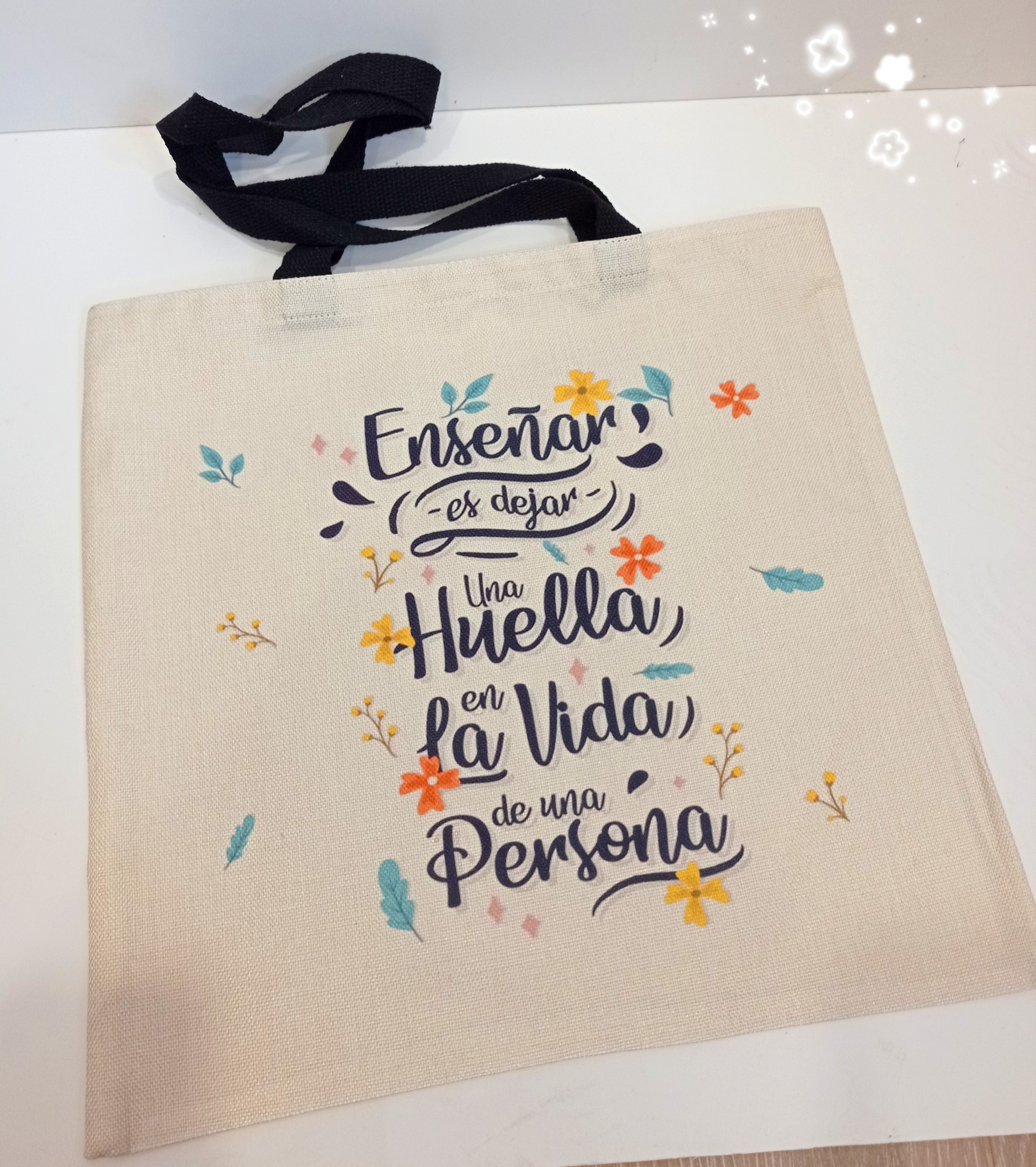 Tote Bag enseñar es dejar una huella…