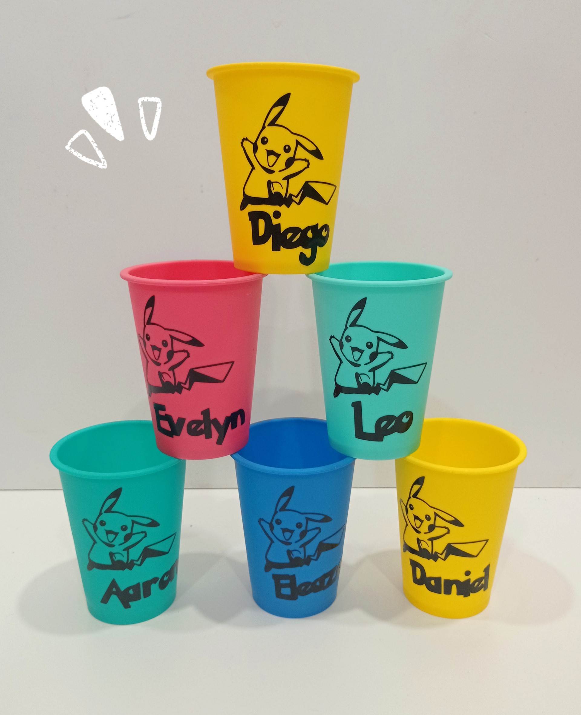 Vasos plastico Picachu
