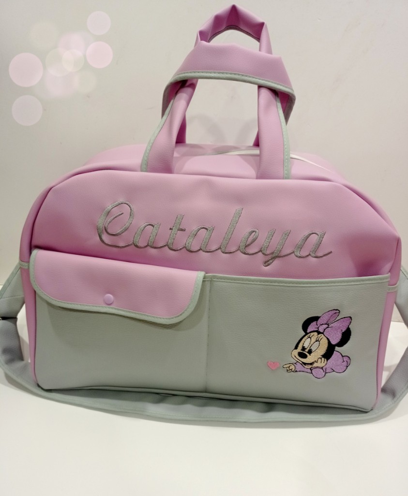 Bolso Maternal gris / lila
