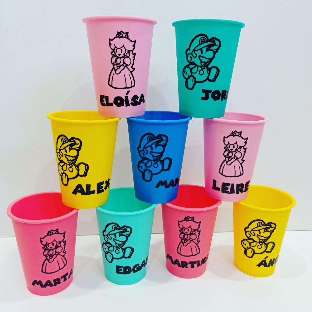 Vasos plastico Mario